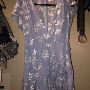 Blue and white romper floral romper from nectar